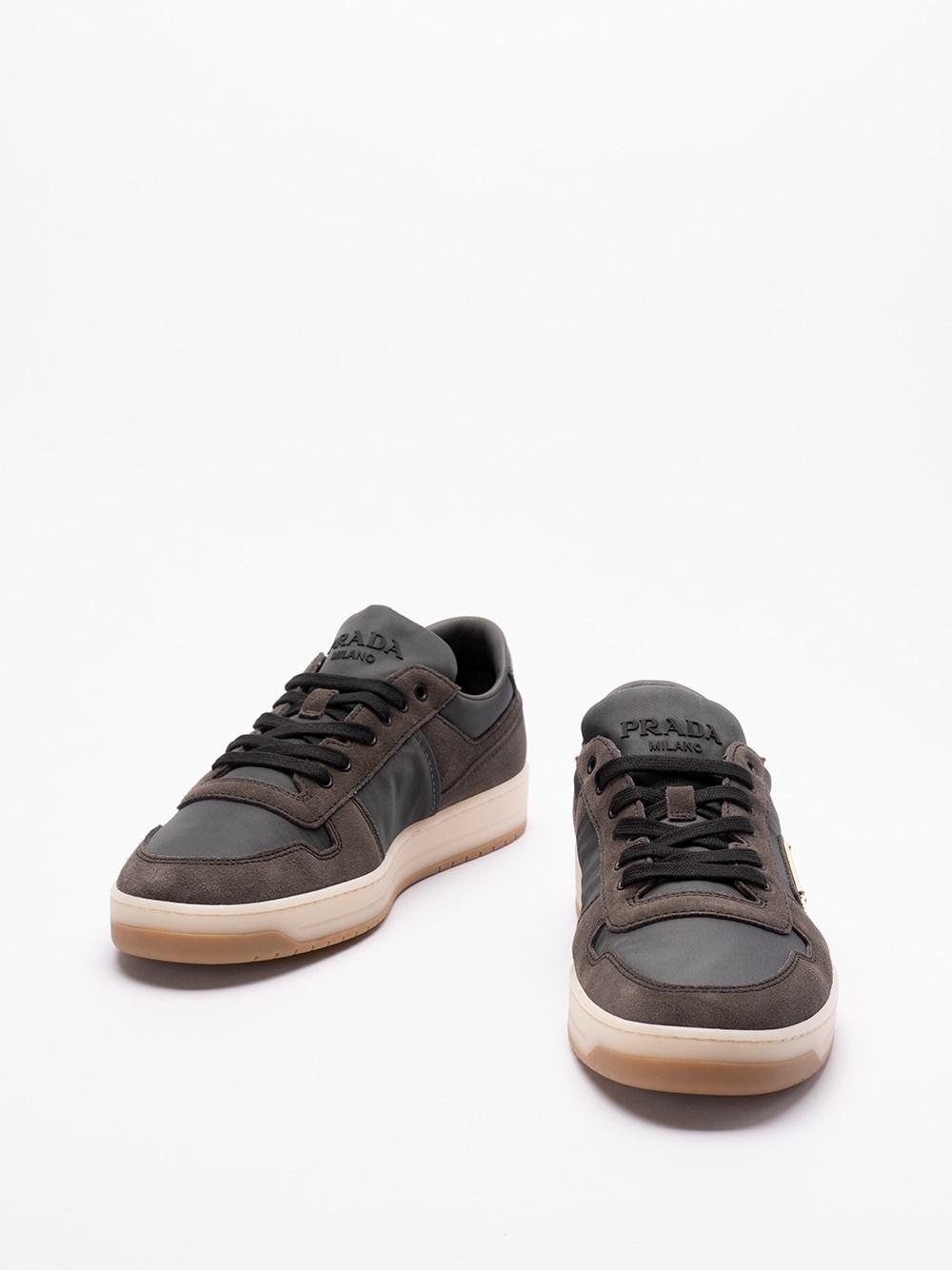 Prada `Downtown` Suede Sneakers In Saldo