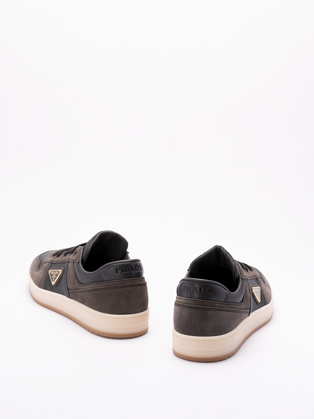 Prada `Downtown` Suede Sneakers In Saldo
