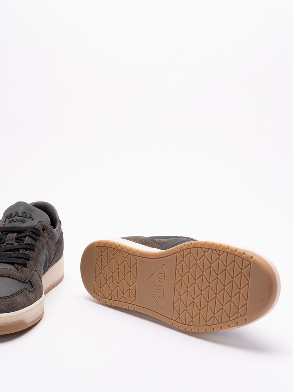 Prada `Downtown` Suede Sneakers In Saldo
