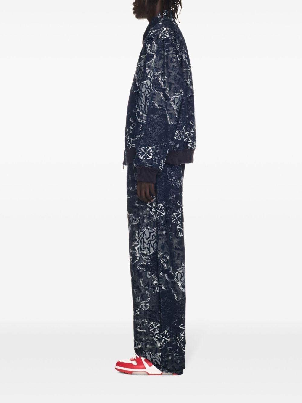 Off white `Camo` Denim Bomber Jacket Pezzi Unici