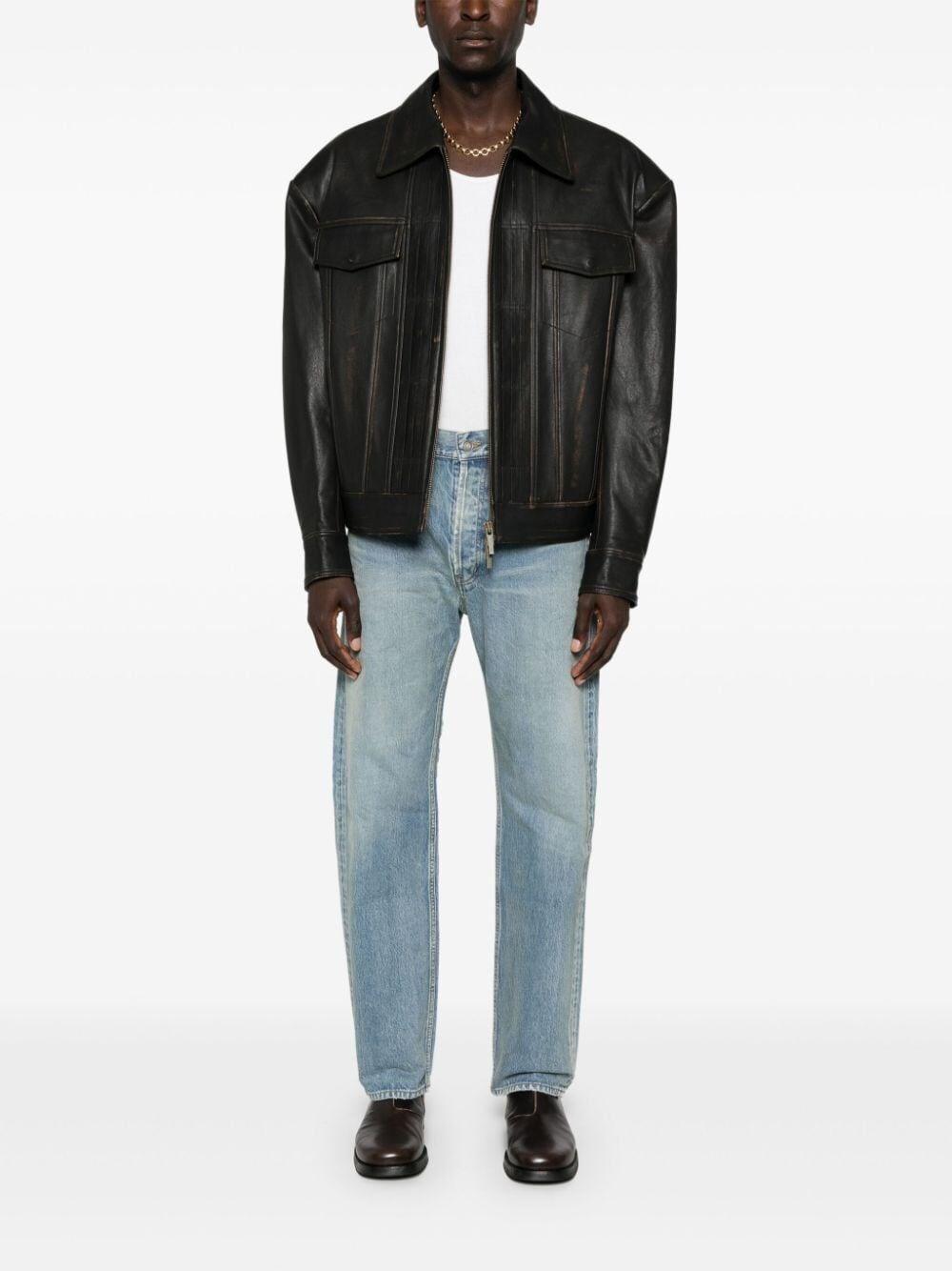Saint laurent Loose Straight Jeans In Vendita