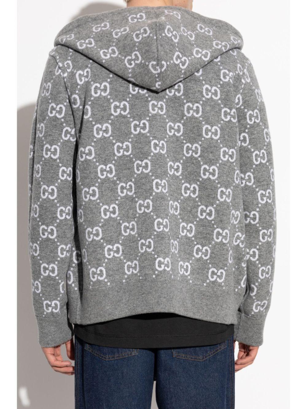 Gucci `Double GG` Full-Zip Hoodie Outlet