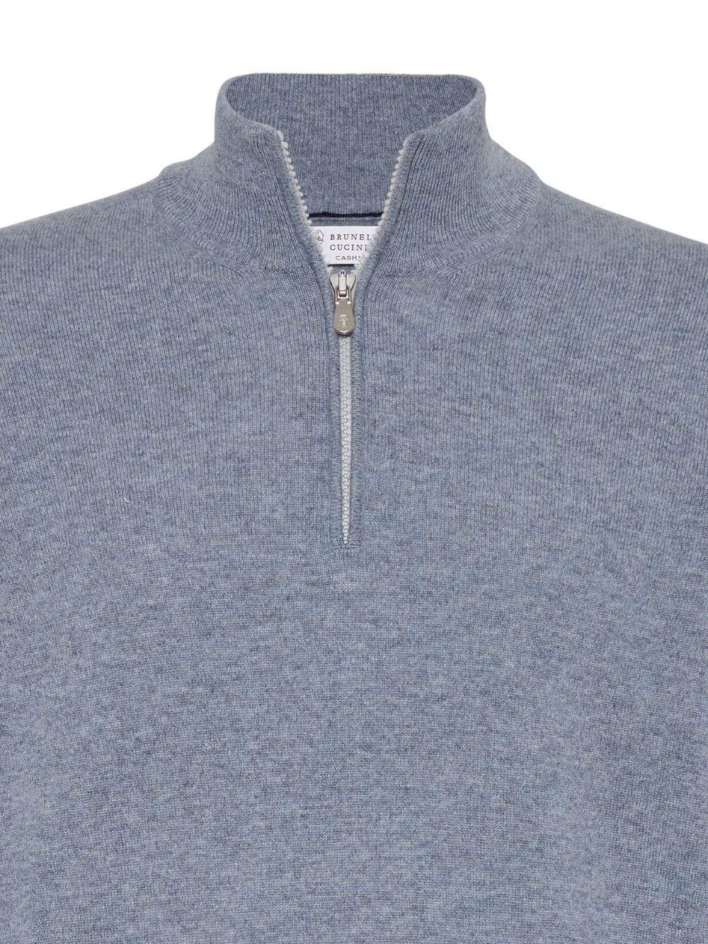 Brunello cucinelli Turtle-Neck Sweater With Zipper Saldi