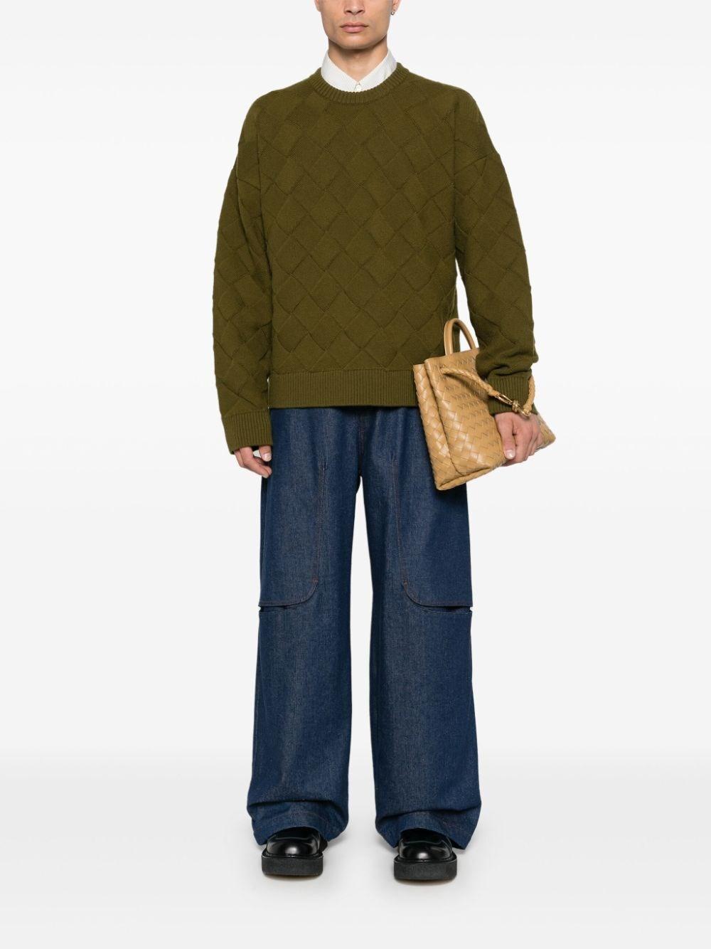 Bottega veneta `Intreccio Wool Jumper` Offerte