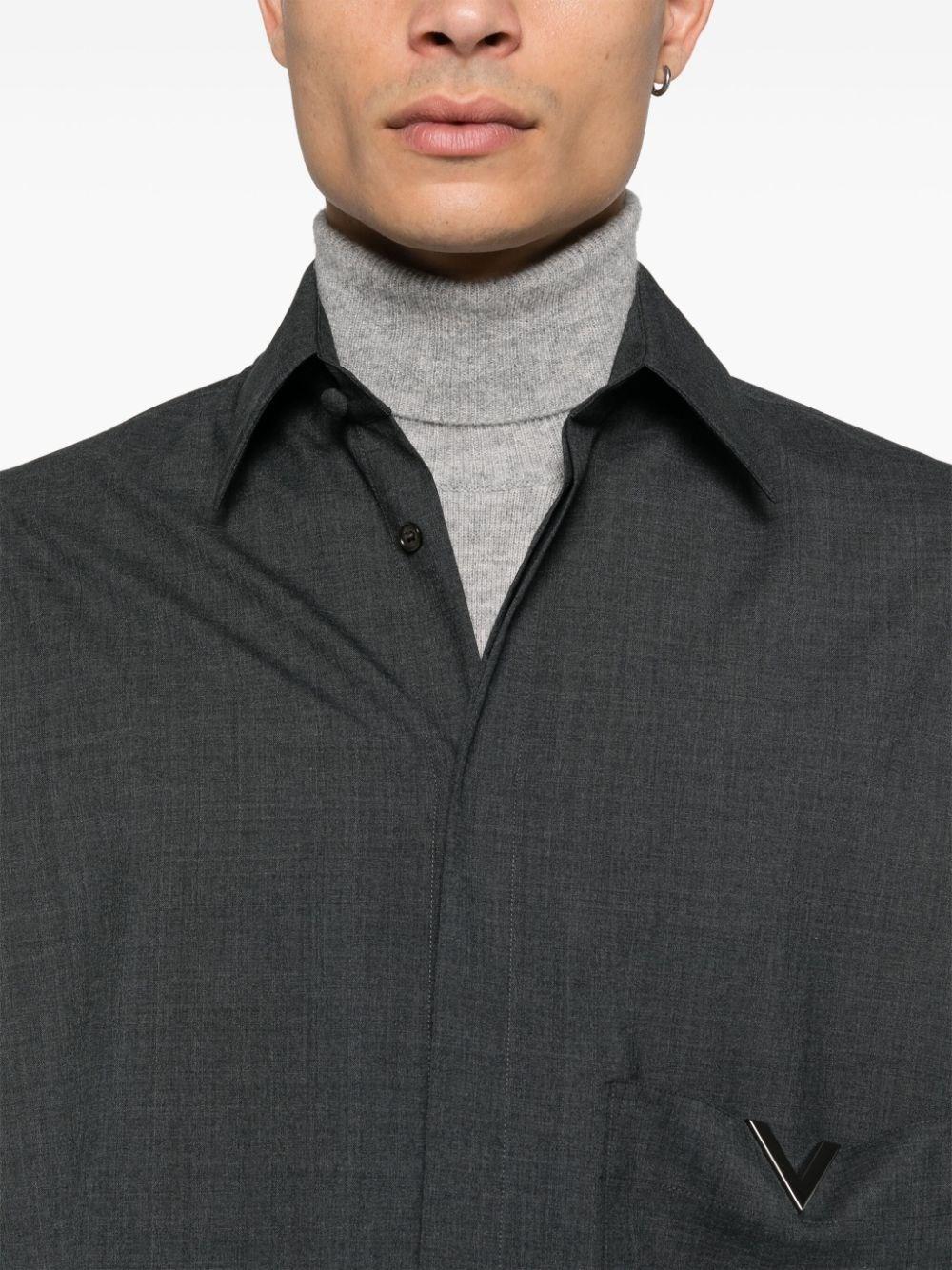 Valentino garavani `V Detail` Long Sleeve Shirt Italia