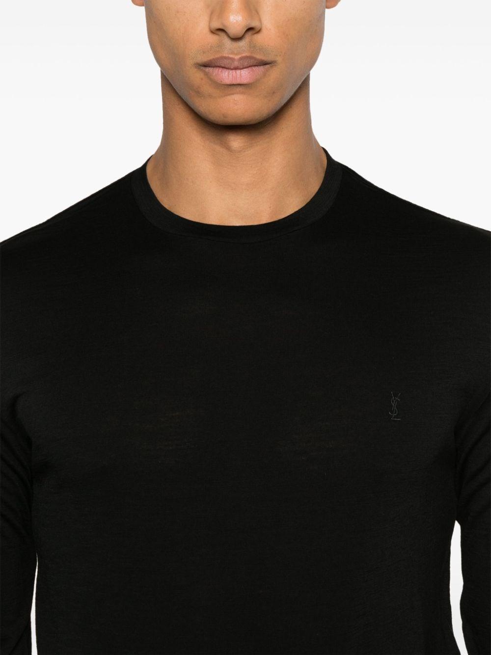 Saint laurent Crew-Neck T-Shirt Qualità