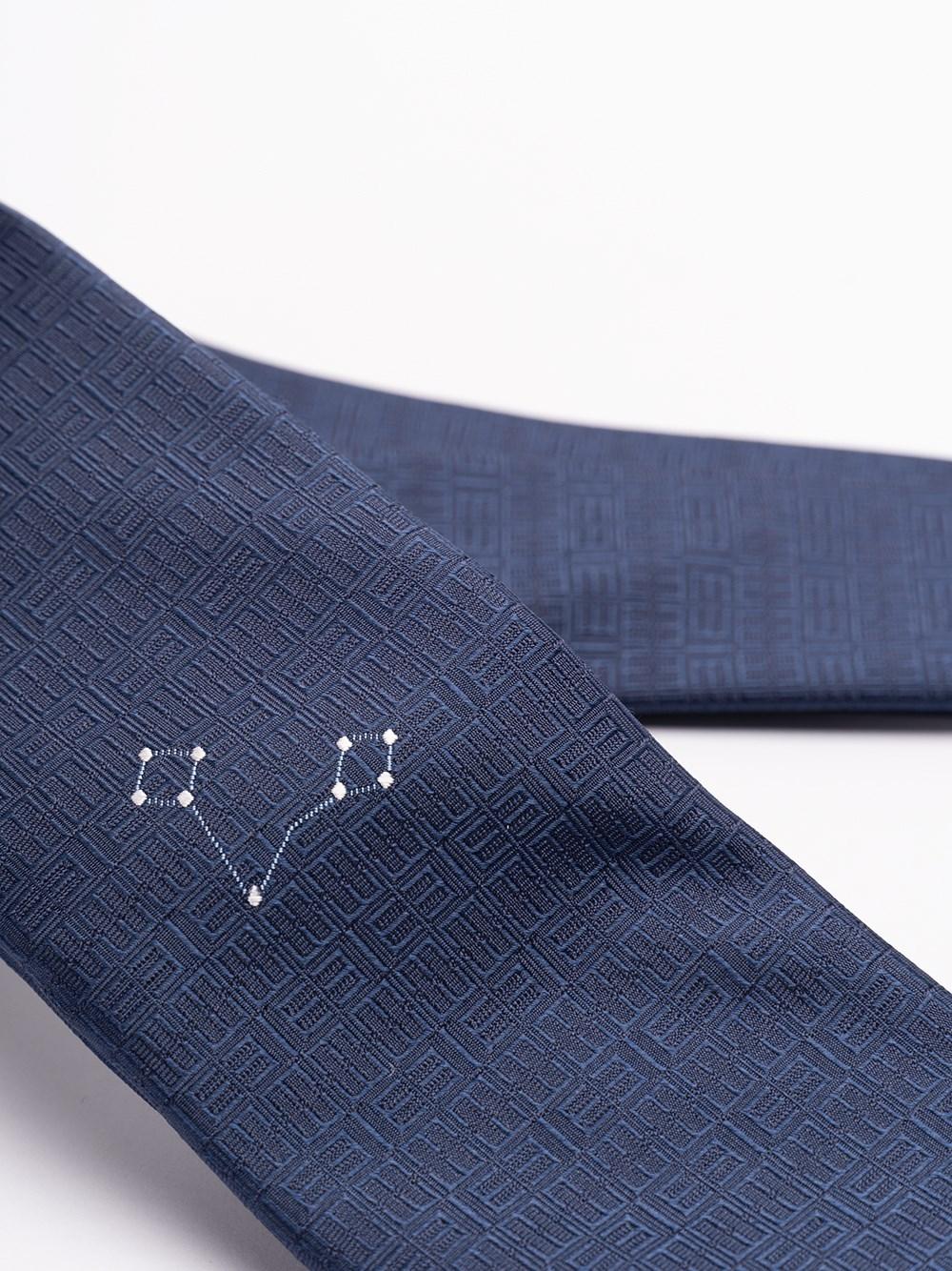 Elios Silk Tie with Zodiac Sign Italia