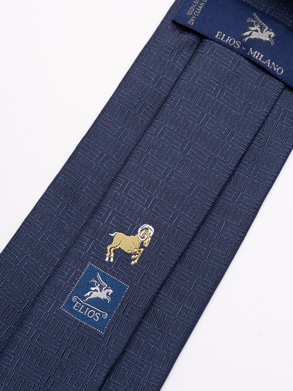 Elios Silk Tie with Zodiac Sign In Linea
