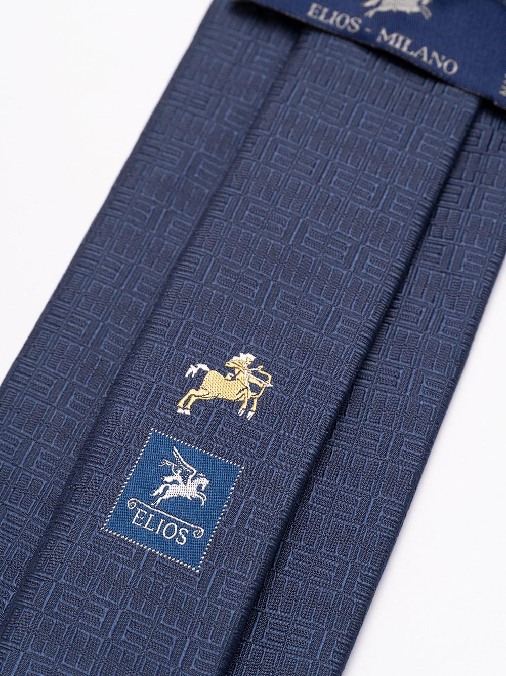 Elios Silk Tie with Zodiac Sign Qualità