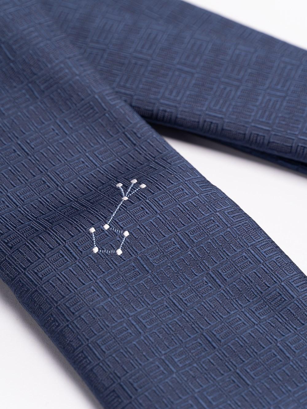 Elios Silk Tie with Zodiac Sign Vendita