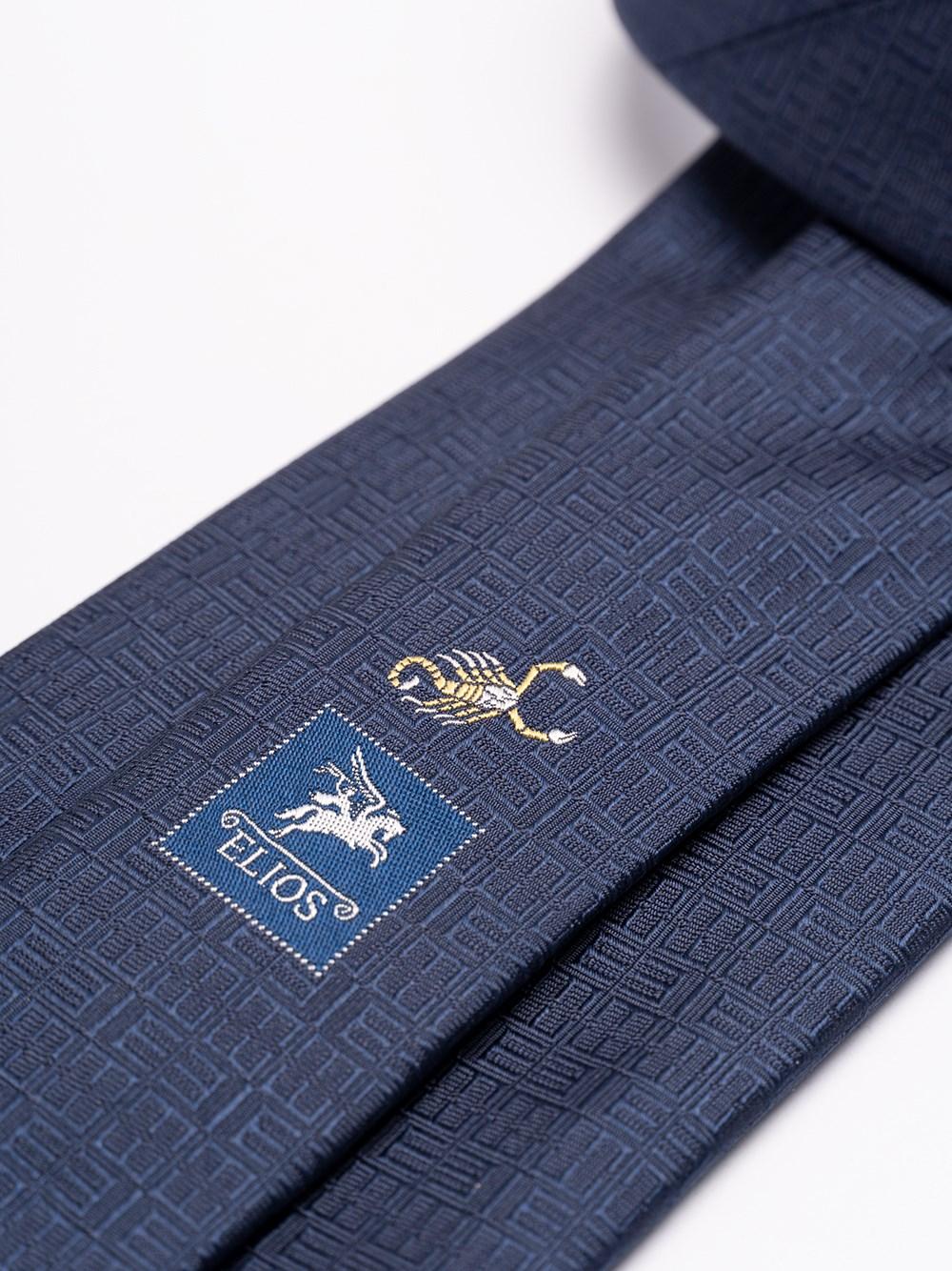 Elios Silk Tie with Zodiac Sign Vendita