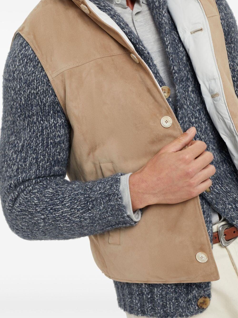Brunello cucinelli Padded Leather Vest Prezzo Ridotto