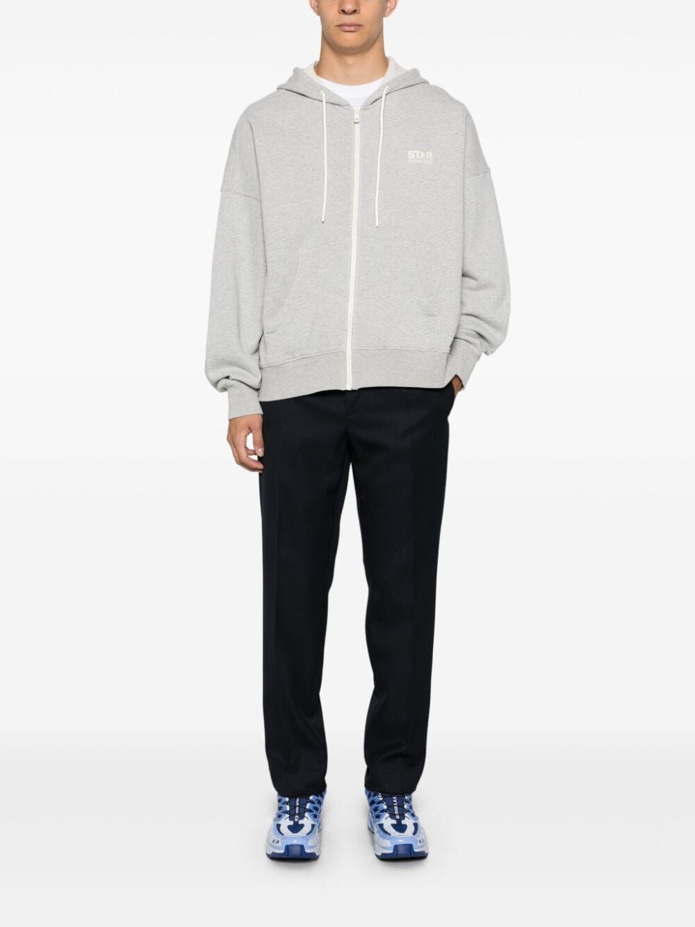 Golden goose `Star` Zipped Hoodie Logo Printed Negozio