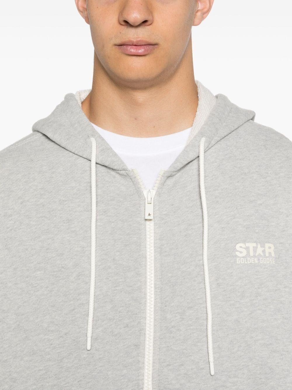 Golden goose `Star` Zipped Hoodie Logo Printed Negozio