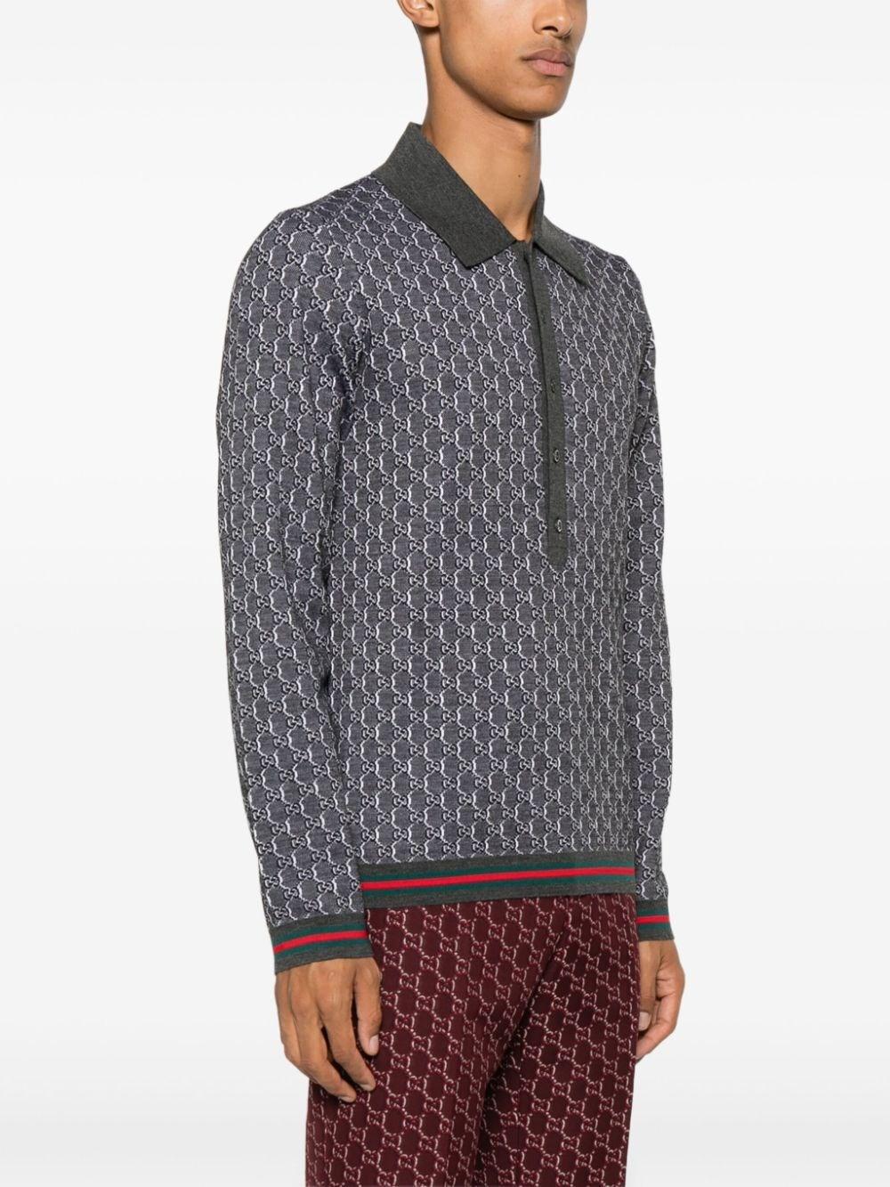 Gucci Long Sleeve Polo Shirt Moda