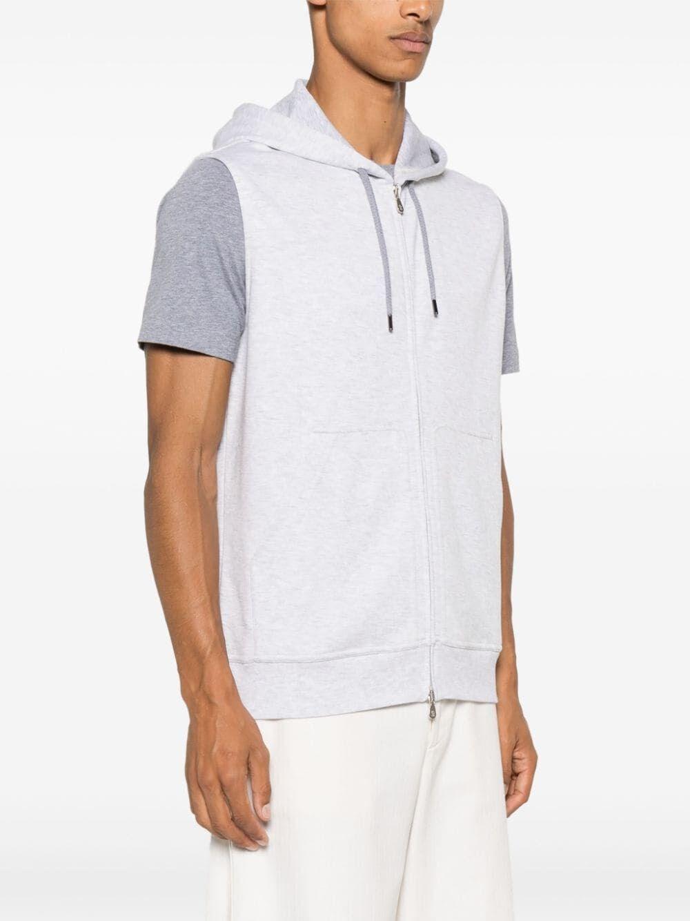 Brunello cucinelli Sleeveless Sweatshirt With Zipper And Hood Vendita