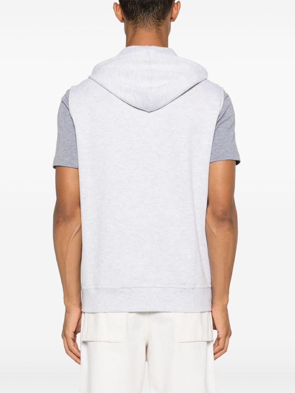 Brunello cucinelli Sleeveless Sweatshirt With Zipper And Hood Vendita