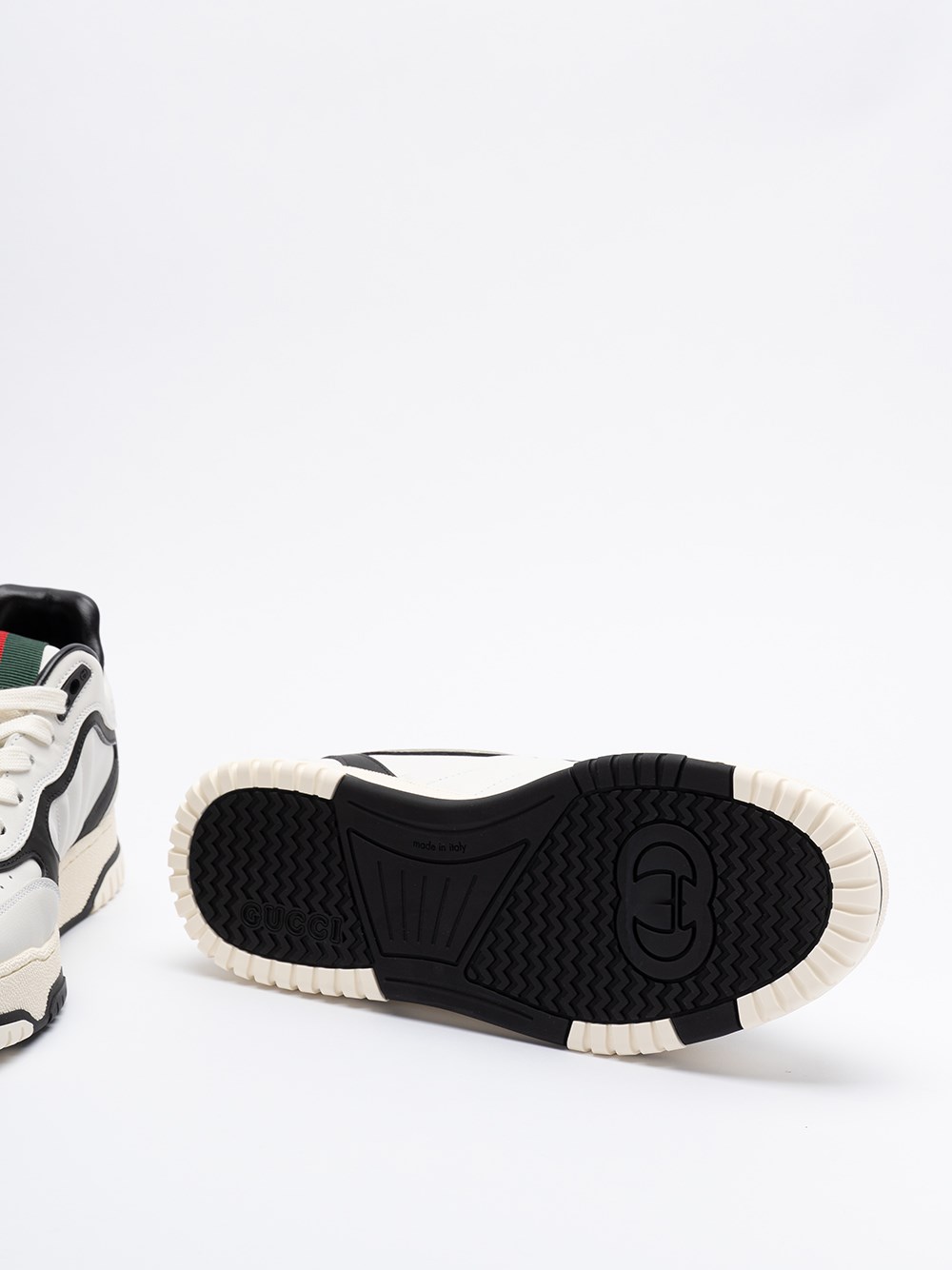 Gucci Leather `Re-Web` Sneakers Prezzo Ridotto