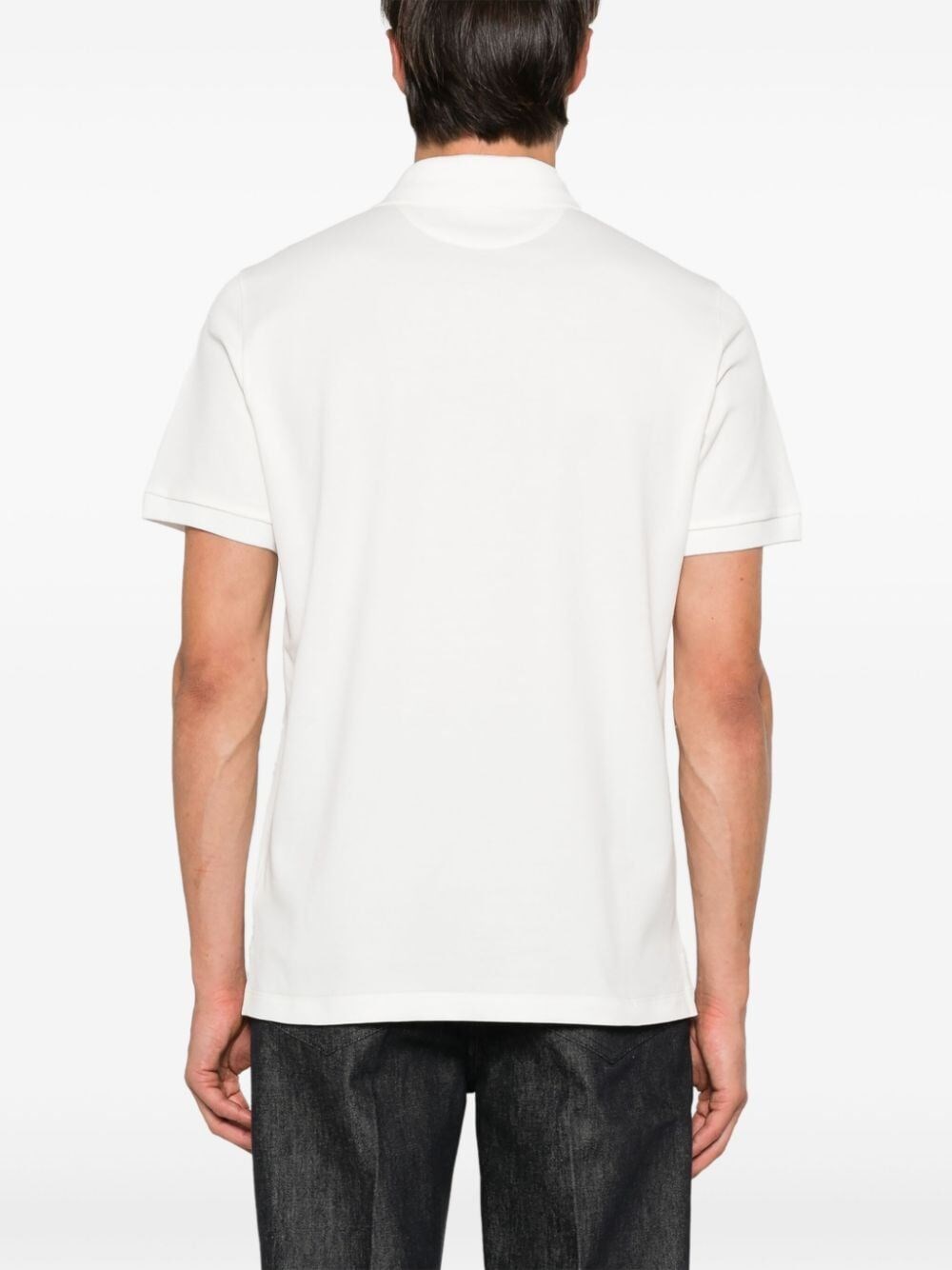 Fendi `FF` Embossed Polo Shirt In Saldo