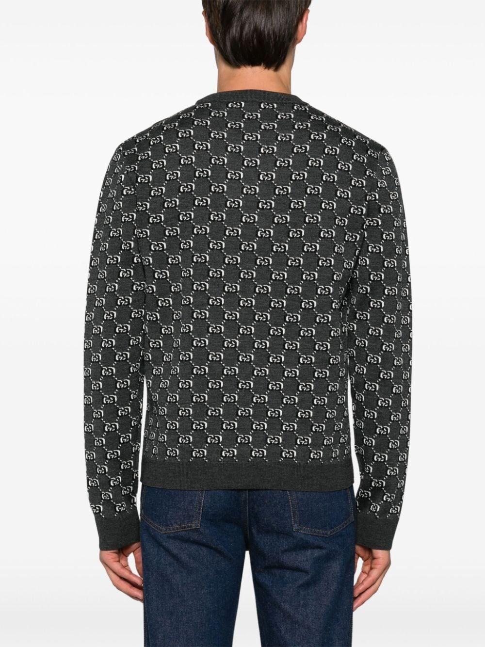 Gucci Long Sleeve Crew-Neck Sweater Vendita