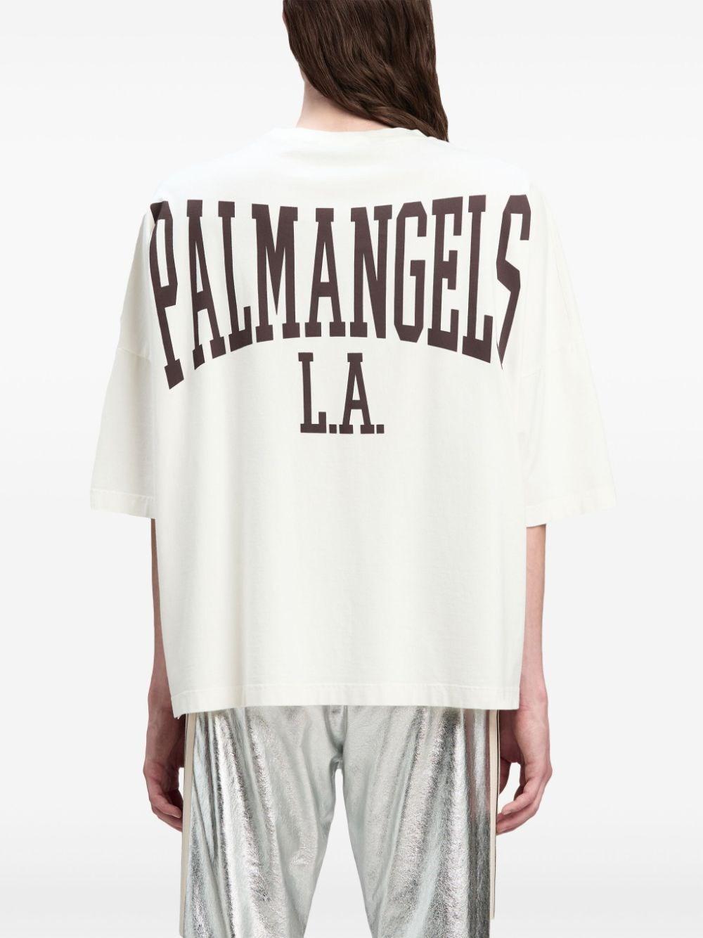 Palm angels `Back College` Oversized T-Shirt Offerta settimanale