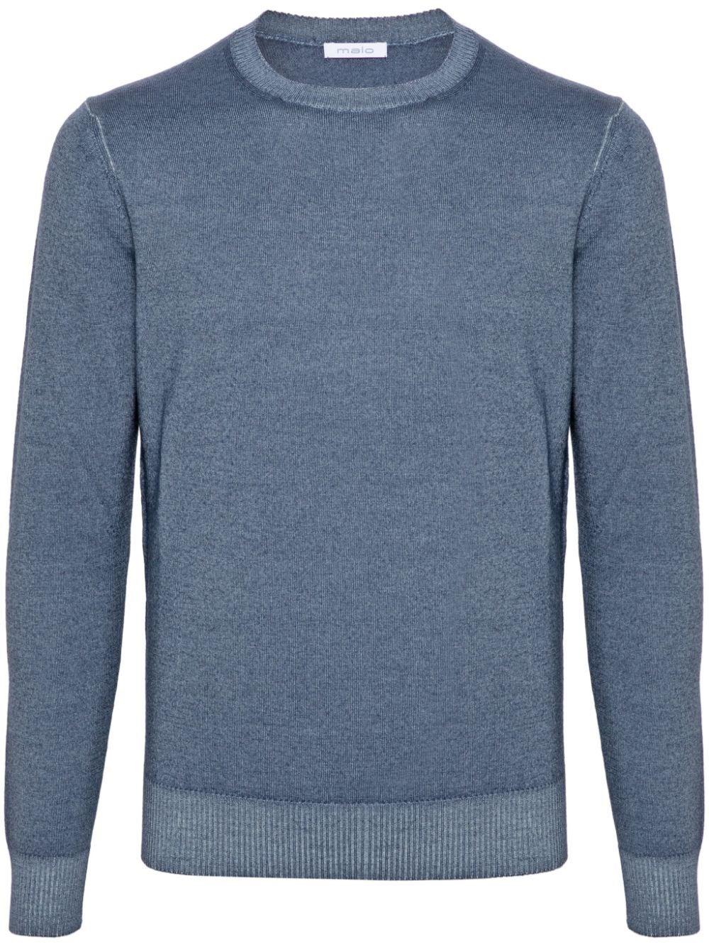 Malo Long Sleeve Crew-Neck Sweater In vendita