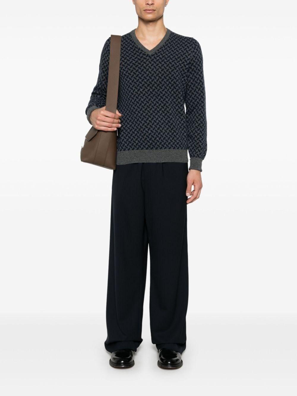 Drumohr V-Neck Sweater In Linea