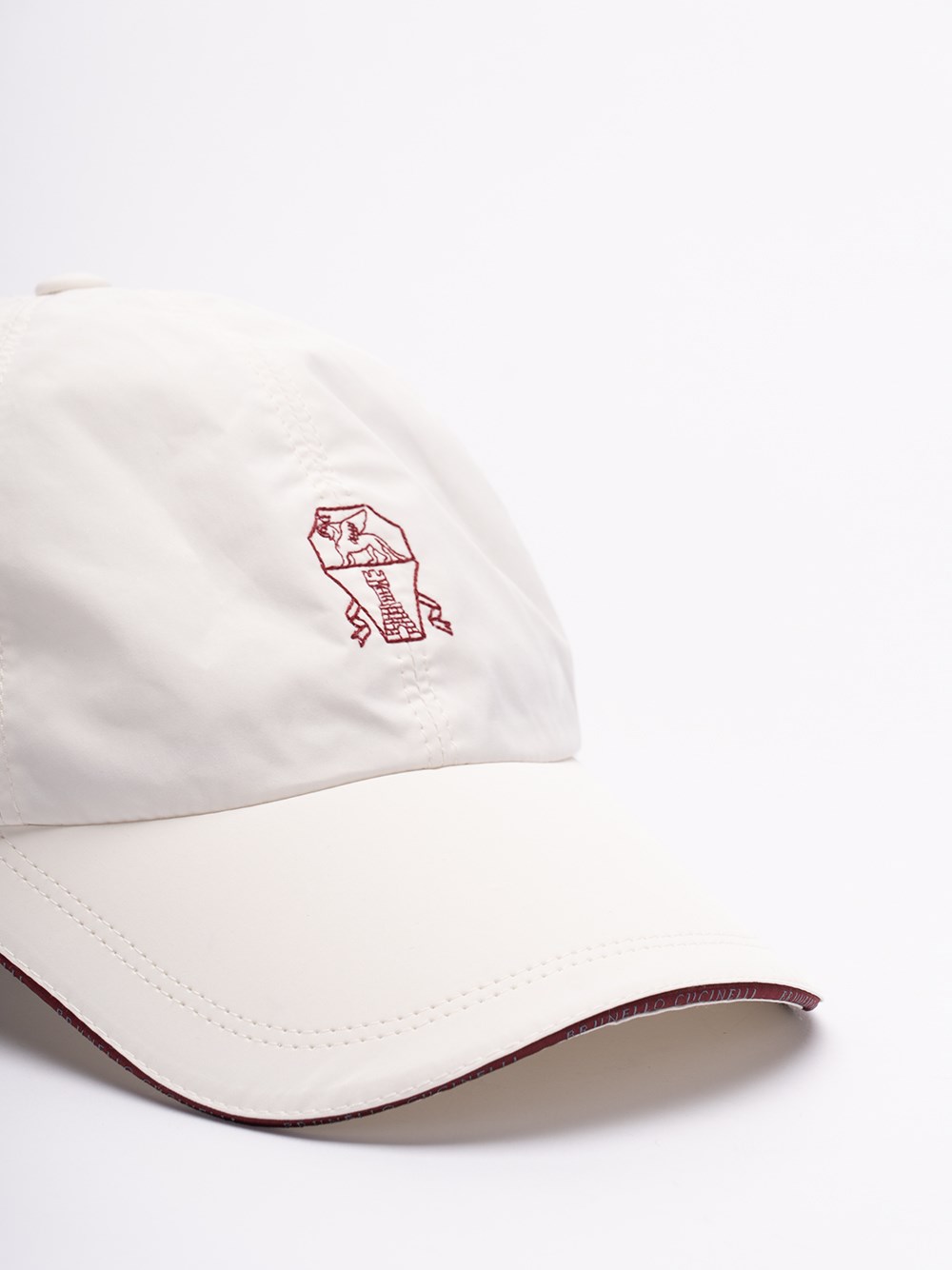 Brunello cucinelli Water-Resistant Baseball Cap With Contrast Details And Embroidered Logo Smaltimento dello stoccaggio