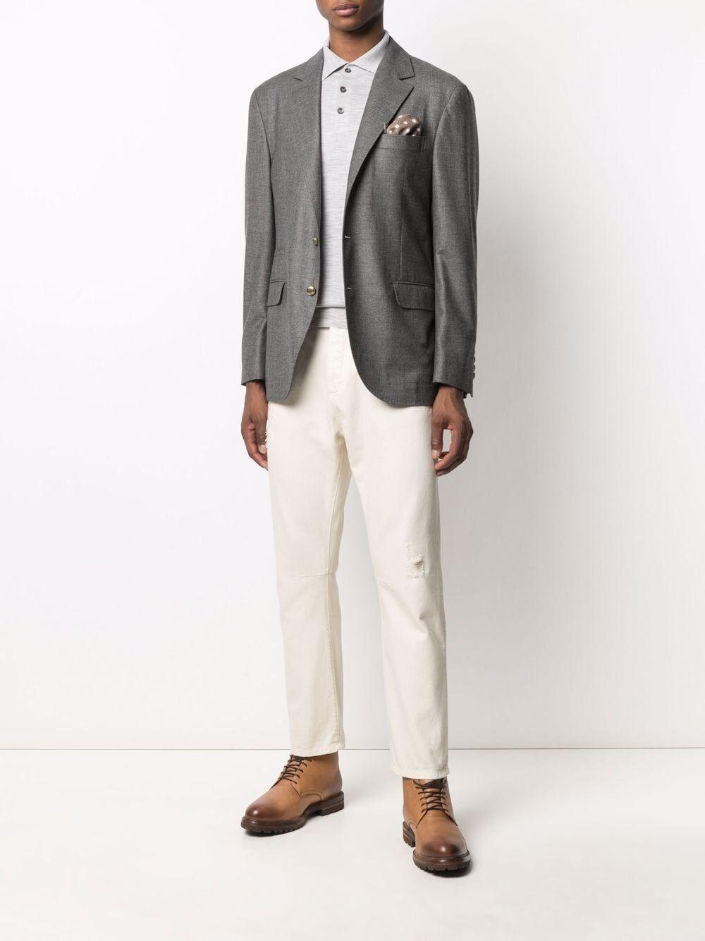 Brunello cucinelli Polo-Style Lightweight Sweater Saldi