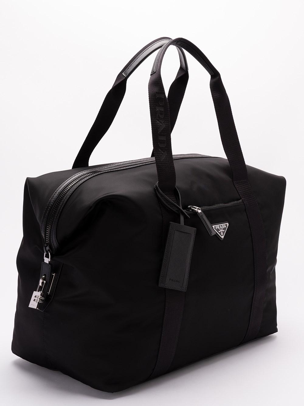 Prada `Re-Nylon` And Saffiano Leather Duffle Bag Offerta speciale