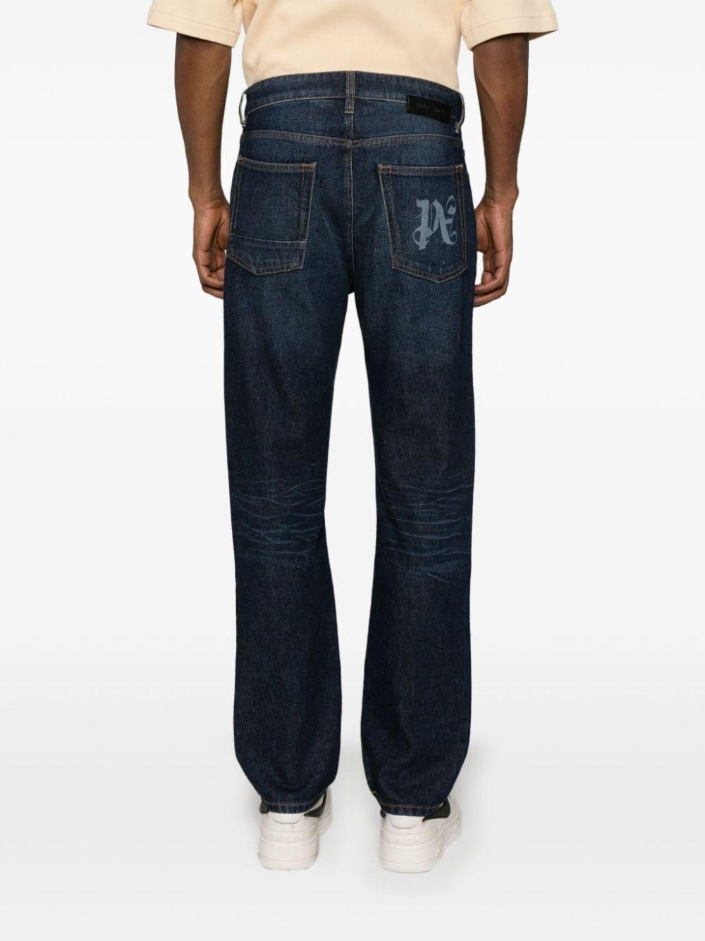 Palm angels `Midnight Monogram` 5-Pocket Jeans Offerta Giorno del Papà