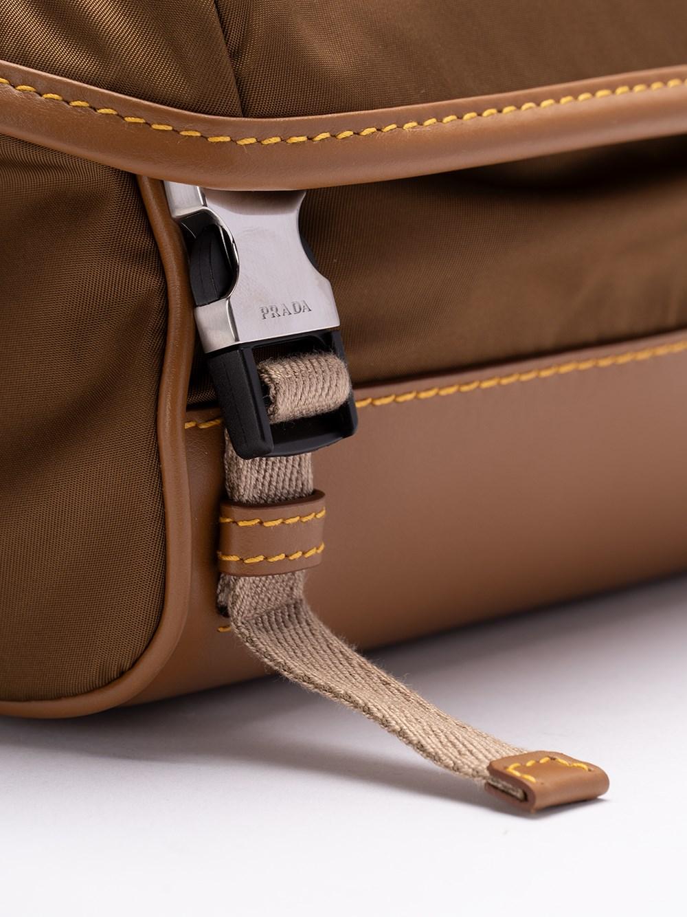 Prada `Re-Nylon` and Leather Shoulder bag Solo un giorno rimasto