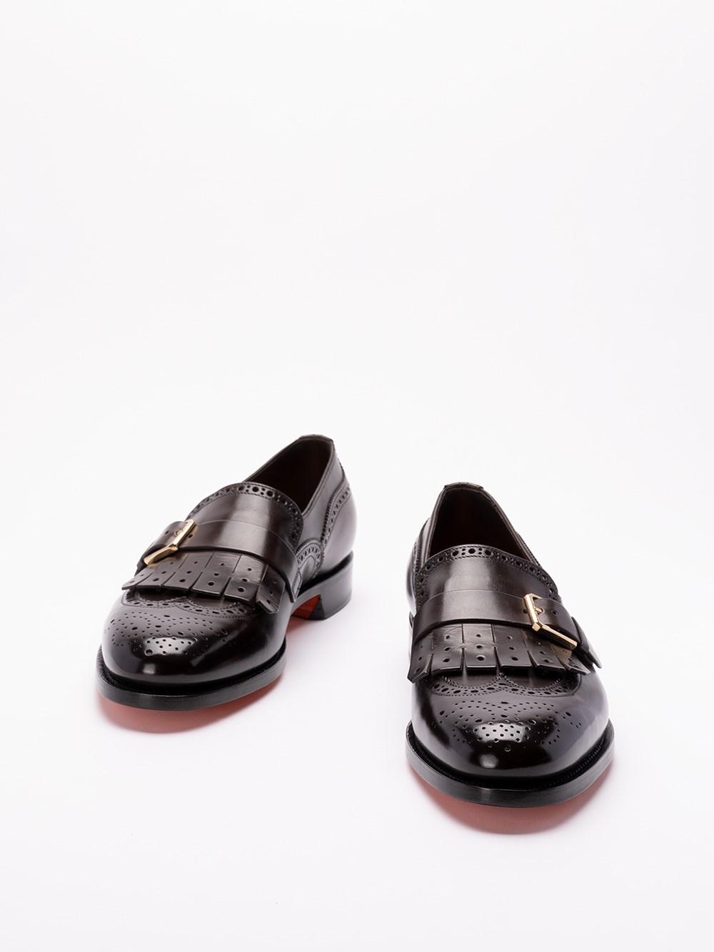 Santoni `Colin` Buckled Loafers Italy