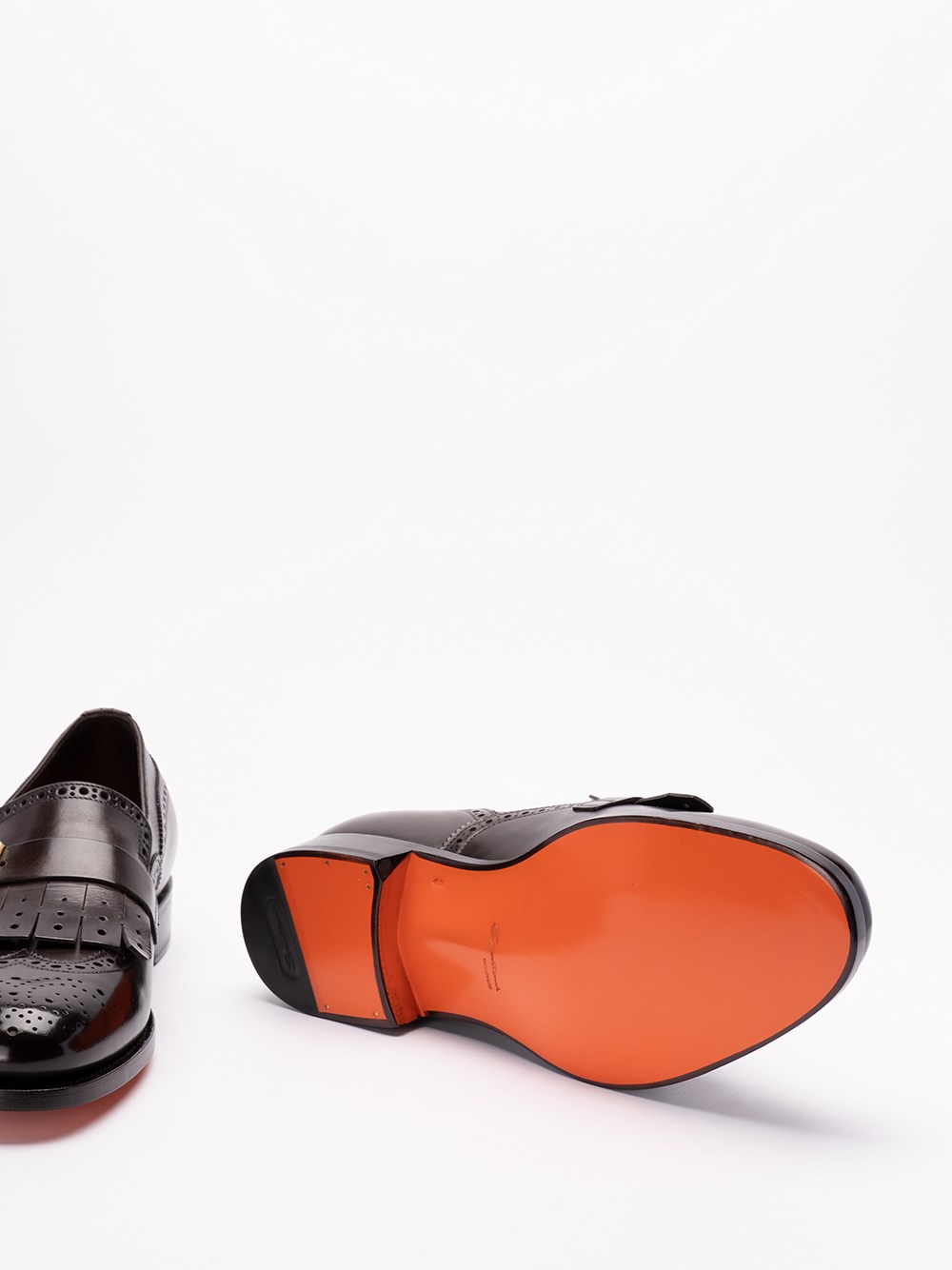Santoni `Colin` Buckled Loafers Italy
