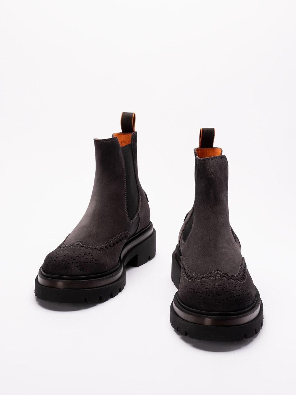 Santoni `Blockage` Slip-On Ankle Boots In Linea