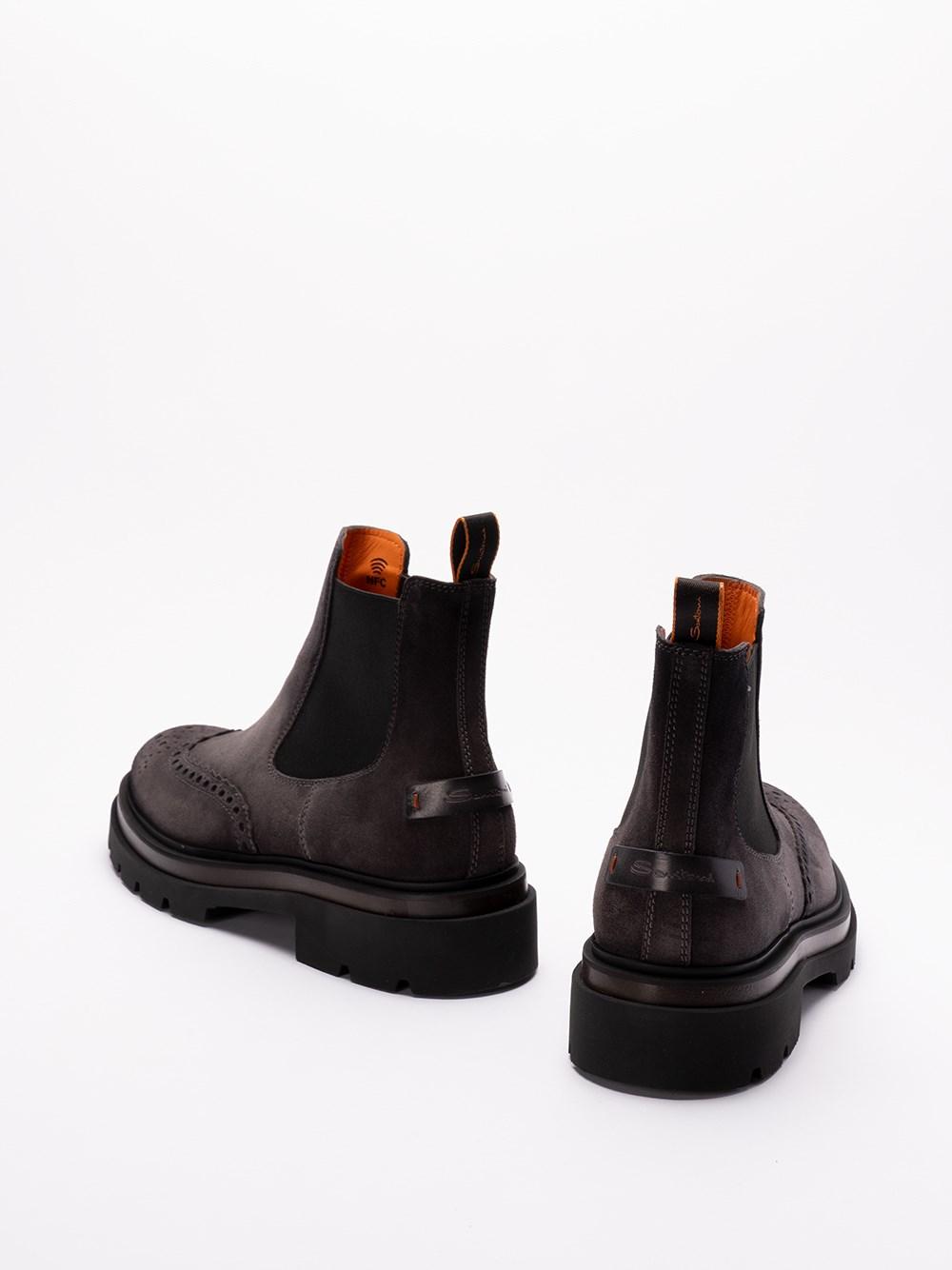Santoni `Blockage` Slip-On Ankle Boots In Linea