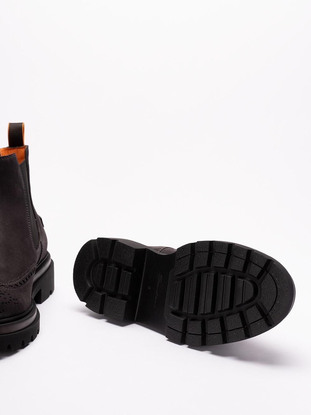 Santoni `Blockage` Slip-On Ankle Boots In Linea