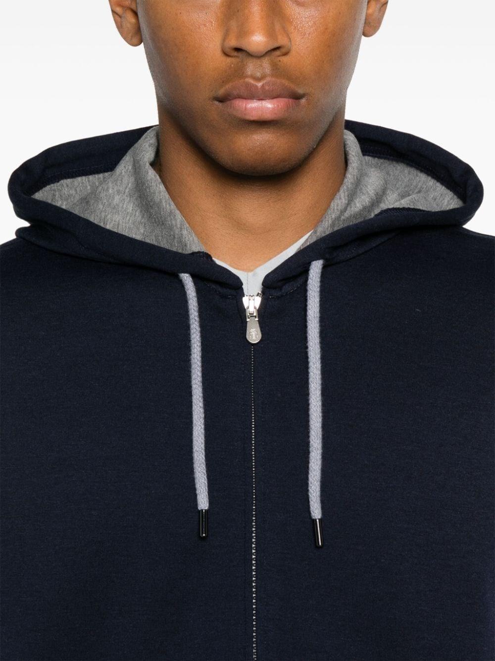 Brunello cucinelli Sleeveless Sweatshirt With Zipper And Hood Negozio