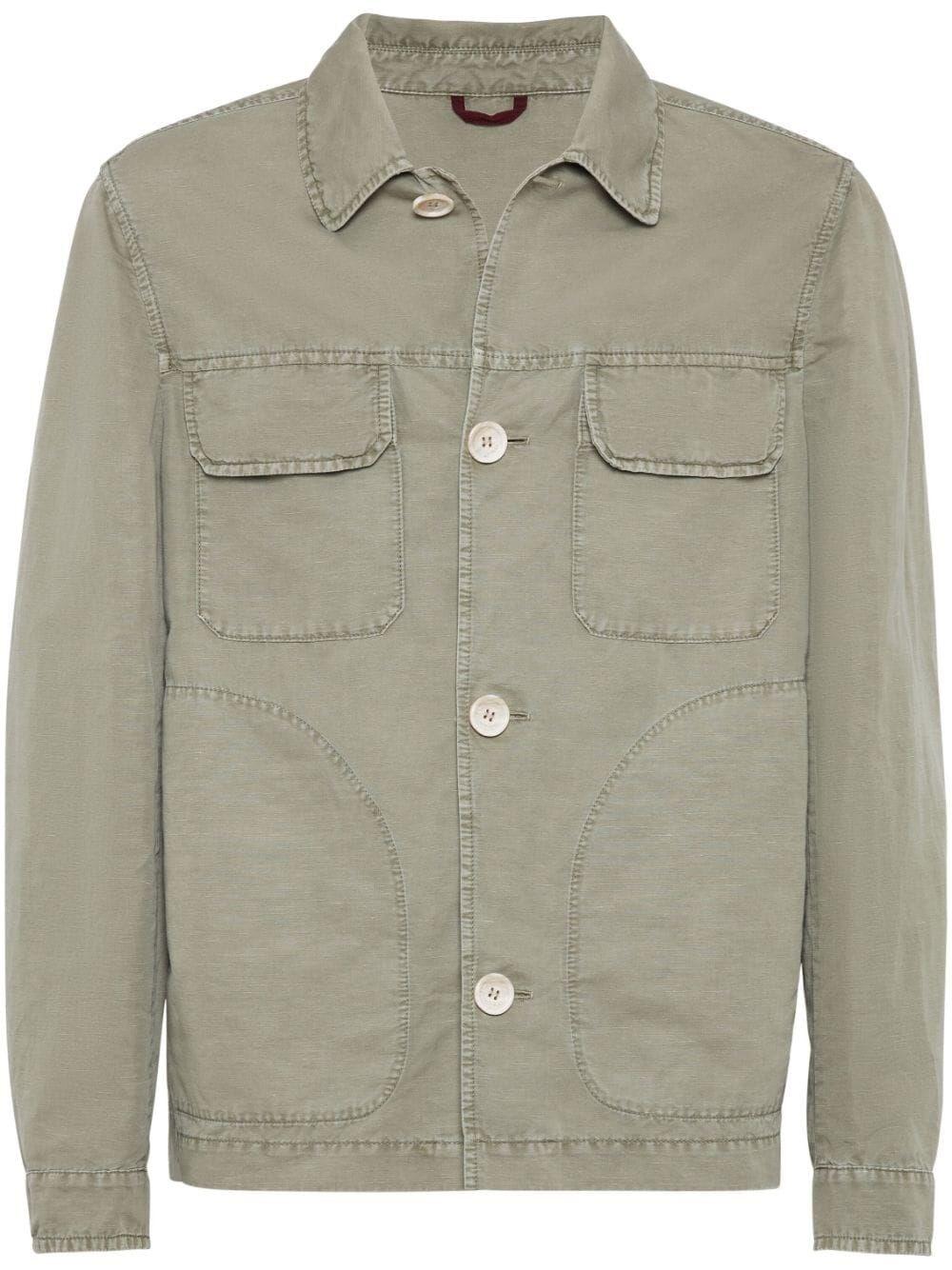 Brunello cucinelli Garment-Dyed Overshirt Fino al 55% di sconto