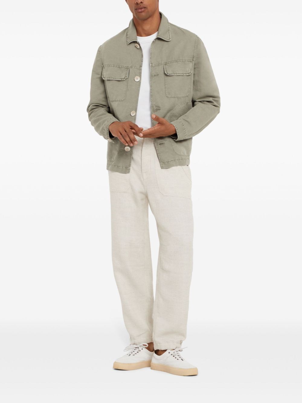 Brunello cucinelli Garment-Dyed Overshirt Fino al 55% di sconto