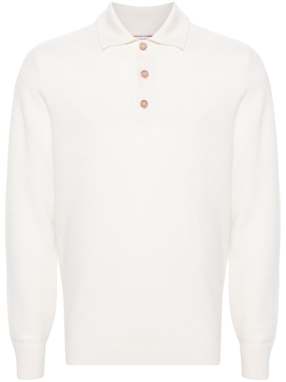 Brunello cucinelli Knit Polo With Long Sleeves Discount Store per i nuovi prodotti