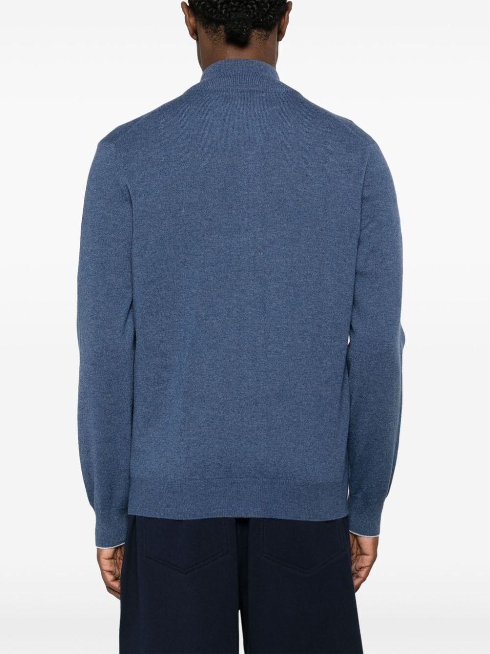 Brunello cucinelli Turtle-Neck Cardigan With Zipper Promozione Limitata