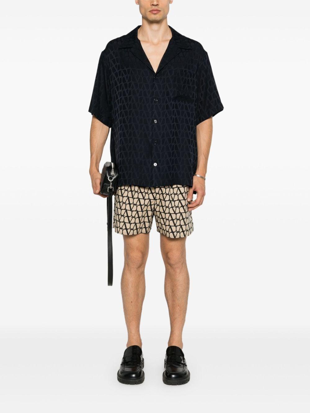 Valentino garavani `Toile Iconographe` Short Sleeve Shirt In Saldo
