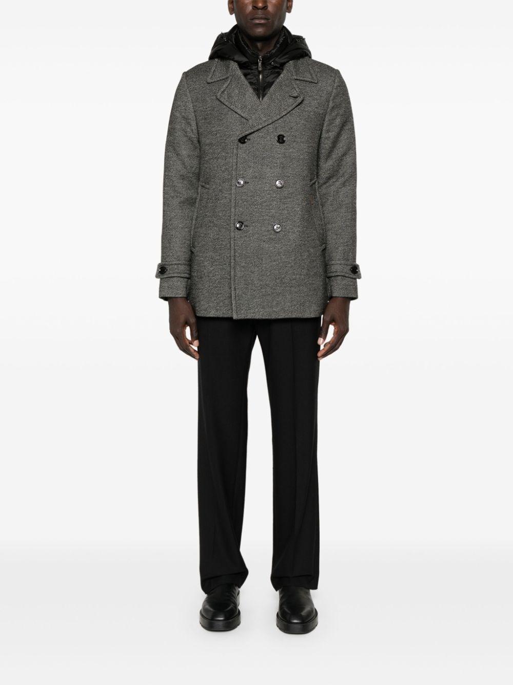 Moorer `Eligio` Double-Breasted Coat Negozio online di fabbrica