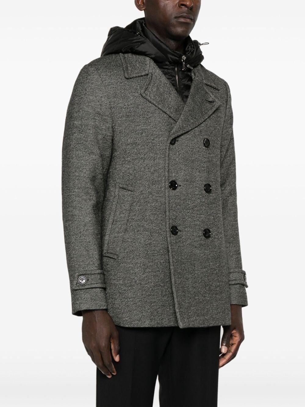 Moorer `Eligio` Double-Breasted Coat Negozio online di fabbrica