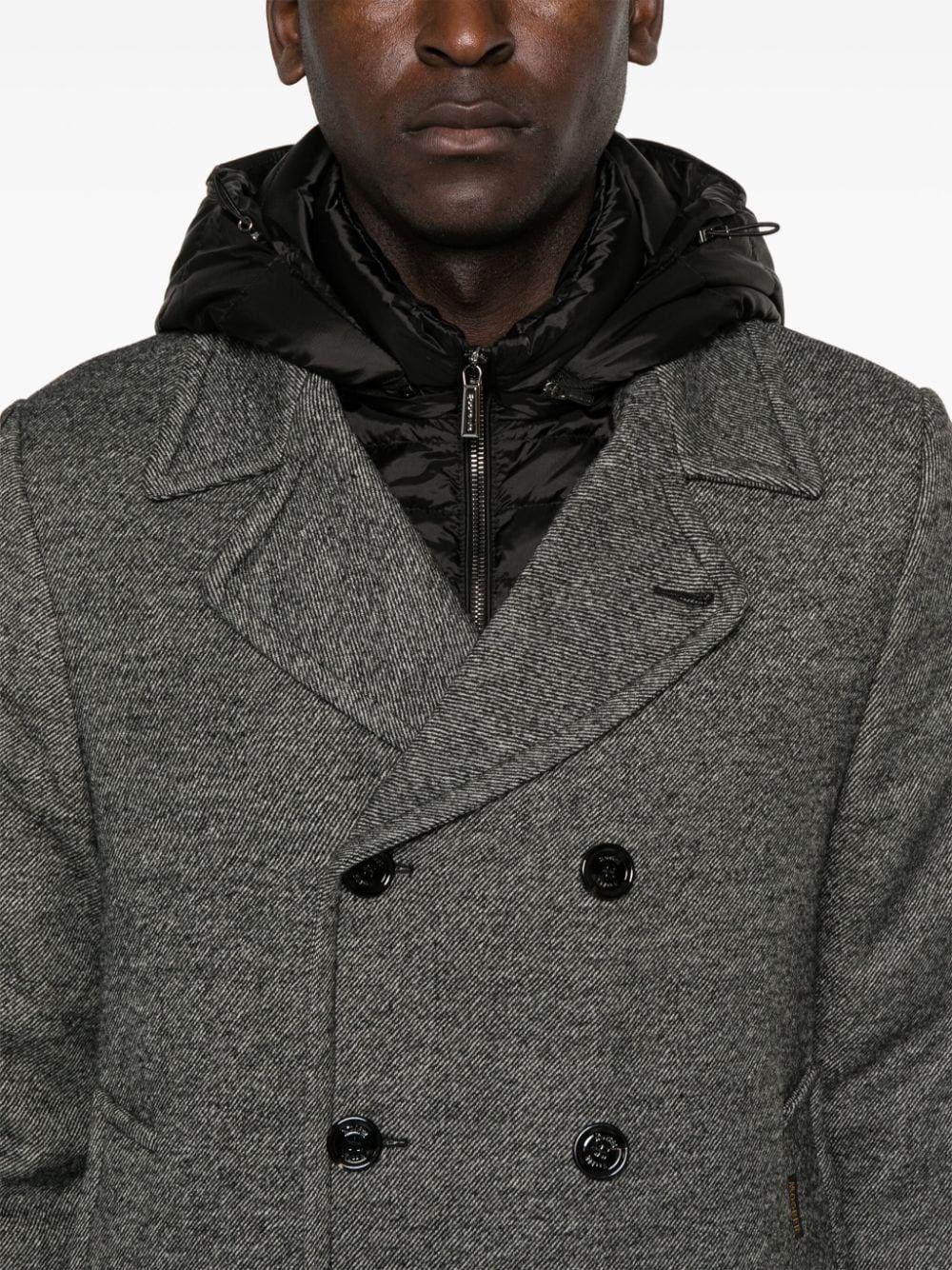 Moorer `Eligio` Double-Breasted Coat Negozio online di fabbrica
