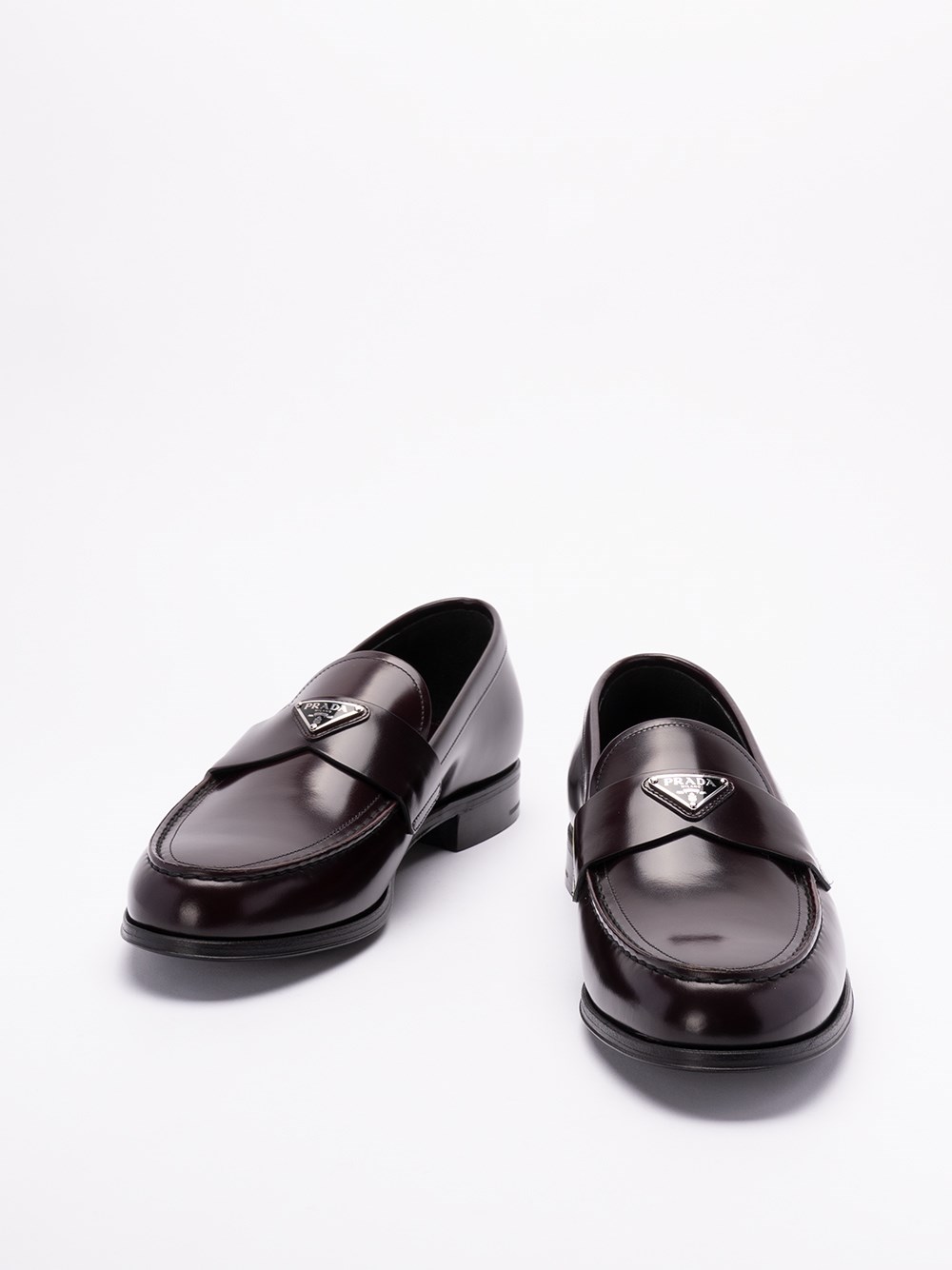 Prada Brushed Leather Loafers Promozione temporanea