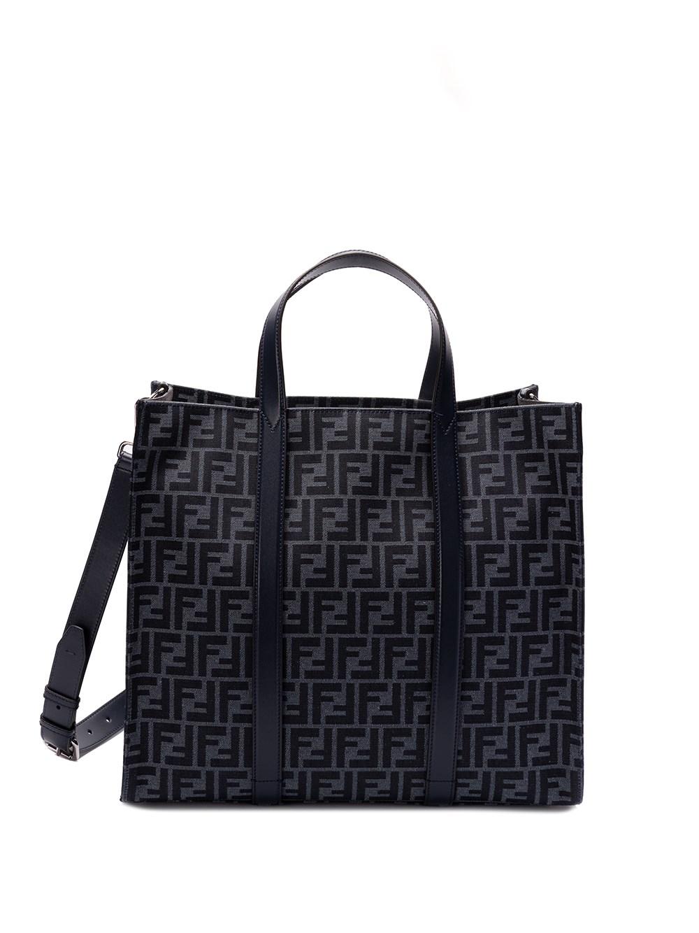 Fendi `FF Jacquard` Shopper Bag Esporta salva