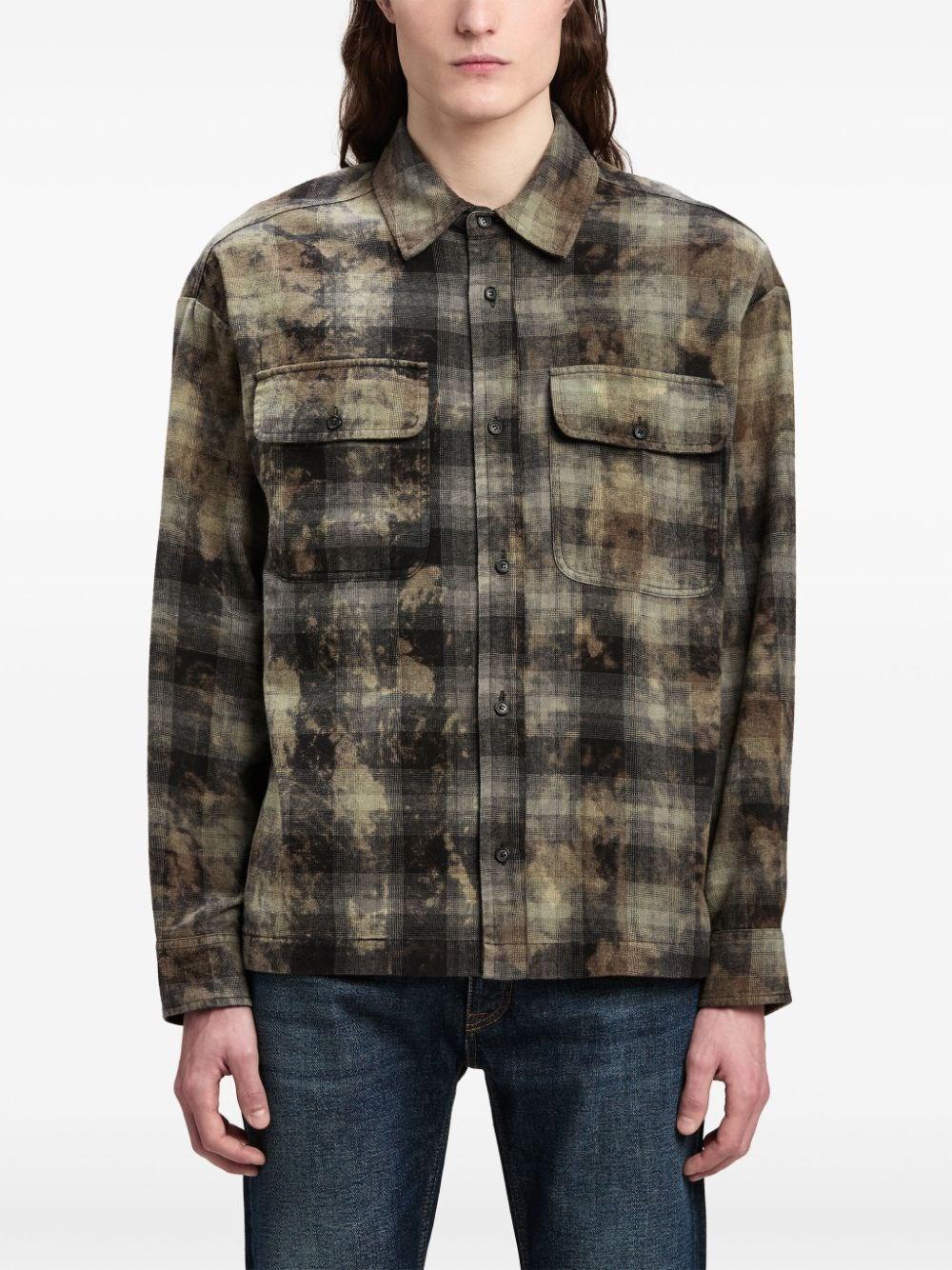 Palm angels `Curved Logo` Check Shirt Italy