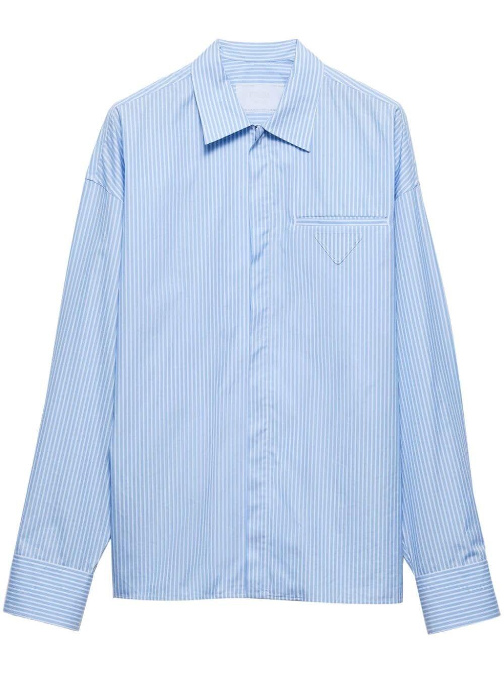 Prada Striped Shirt Consegna Veloce